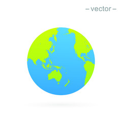 Vector planet Earth icon. Flat planet Earth icon. EPS 10