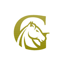 Horse G head vector illustration