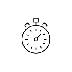 Time and clock icon, speed, alarm, restore, management, watch thin line symbols for web and mobile phone on white background - editable stroke vector illustration eps10