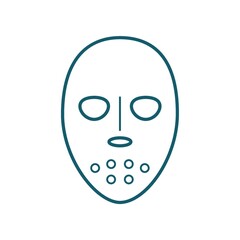 A hockey mask illustration.