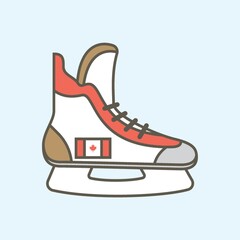 An ice skate illustration.
