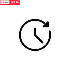 Clock icon vector design template. EPS 10