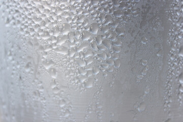 Water drop on Aluminum sheet background. Water abstract on a metal sheet texture background.
