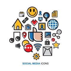 social media icons set