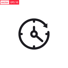 Clock icon vector design template. EPS 10