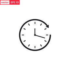 Clock icon vector design template. EPS 10