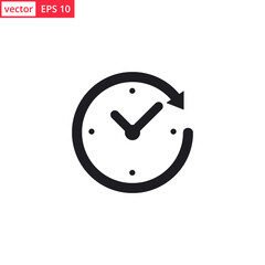 Clock icon vector design template. EPS 10