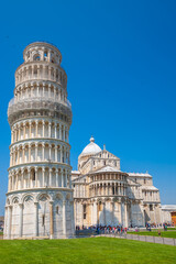 The Leaning Tower, Pisa city downtown skyline cityscape in Italy