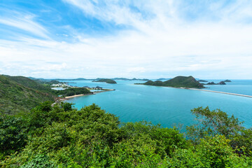  high angle view of Laem Pu Chao Beach, Sattahip, Chon Buri