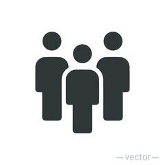 People flat style icon vector. Team work symbol. Group of humans sign For your web site design, logo, app, UI. illustration