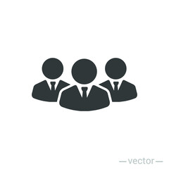 People flat style icon vector. Team work symbol. Group of humans sign For your web site design, logo, app, UI. illustration