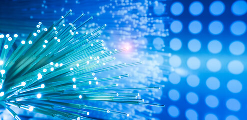 abstract background of fiber optic network cables