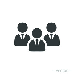 People flat style icon vector. Team work symbol. Group of humans sign For your web site design, logo, app, UI. illustration