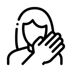 hit woman icon vector. hit woman sign. isolated contour symbol illustration