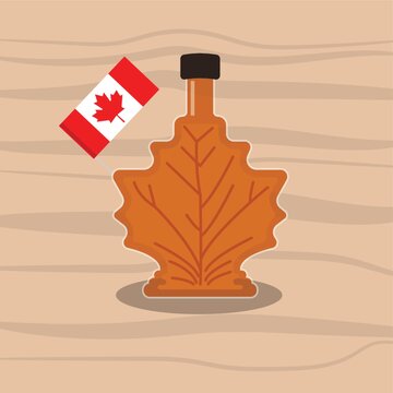 A Canadian Maple Whisky Illustration.