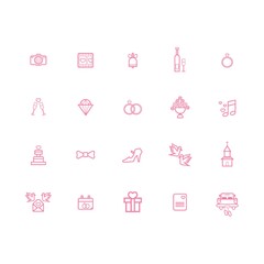 collection of wedding icons