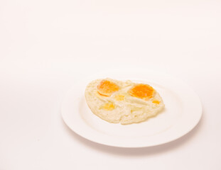 Delicious breakfast shot isolated against a white background. 
