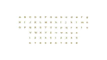 Full set of English alphabets in 3D illustrations which matching perspectives and lighting on each side placed on a white background for word combinations