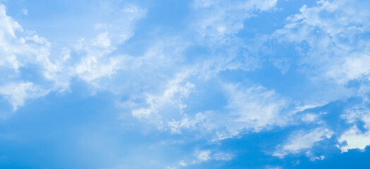 blue sky background with tiny clouds. panorama