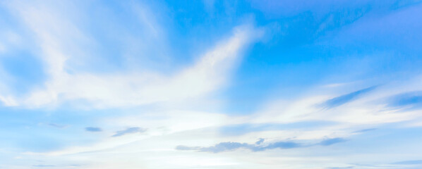 blue sky background with tiny clouds. panorama
