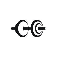 Fototapeta premium Dumbbell icon design isolated on white background