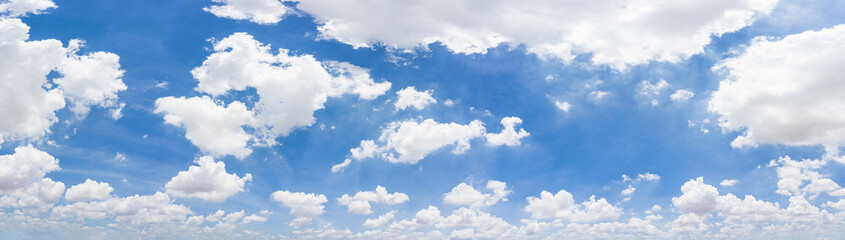 Panorama blue sky and clouds with daylight natural background.
