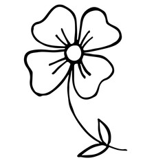 flower on a branch with a leaf
