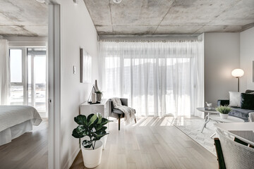 Brand new luxury Canadian style furnished and staged apartment in condominium with lobby, hall,...