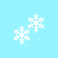 Snowflakes flat design elements,Snowflake icon,Vector and Illustration.