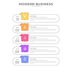 flat style Infographic design organization chart process template with editable text
