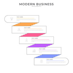 flat style Infographic design organization chart process template with editable text