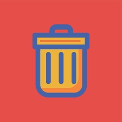 A recycle bin icon illustration.