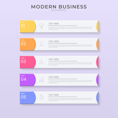 3D and paper cut style Infographic design organization chart process template with editable text.