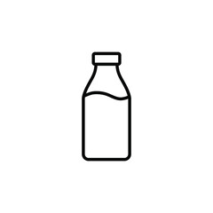 Milk bottle icon vector illustration. Line Style. EPS 10