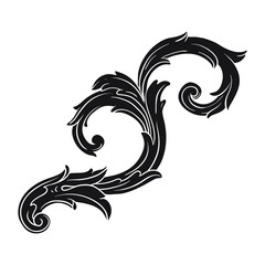 Classical baroque vector of vintage element for design. Decorative design element filigree calligraphy vector. You can use for wedding decoration of greeting card and laser cutting.