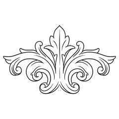 Classical baroque vector of vintage element for design. Decorative design element filigree calligraphy vector. You can use for wedding decoration of greeting card and laser cutting.