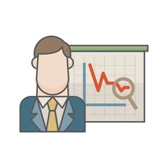 Businessman and searching analysis