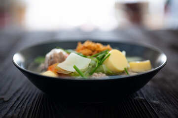 Clear Soup with Ivy Gourd, Tofu and Minced Pork