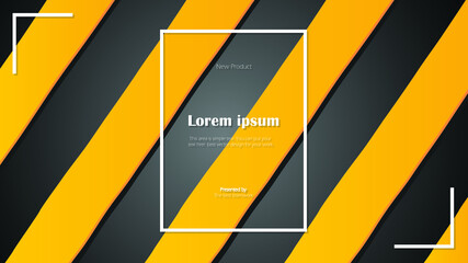 Modern Yellow black in abstract background in full HD size, factory or industrial concept, vector template for your design work, presentation, website or others.