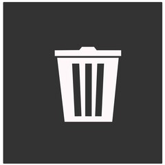 dust bin rubbish bin trash icon vector