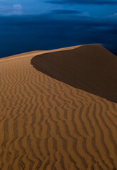 Sand dune at dusk