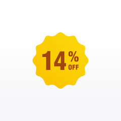 14 discount, Sales Vector badges for Labels, , Stickers, Banners, Tags, Web Stickers, New offer. Discount origami sign banner