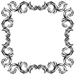 Classical baroque vector of vintage element for design. Decorative design element filigree calligraphy vector. You can use for wedding decoration of greeting card and laser cutting.
