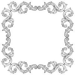 Classical baroque vector of vintage element for design. Decorative design element filigree calligraphy vector. You can use for wedding decoration of greeting card and laser cutting.