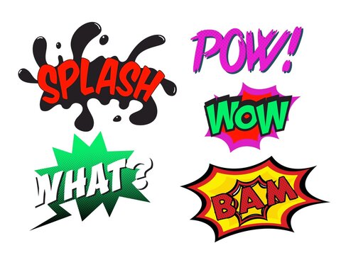 comic book explosion on white background