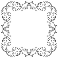 Classical baroque vector of vintage element for design. Decorative design element filigree calligraphy vector. You can use for wedding decoration of greeting card and laser cutting.