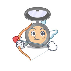 A lovable highlighter as a romantic cupid cartoon picture with arrow