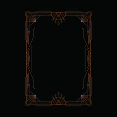 Luxury Vintage Artdeco Frame Border Design. Vector illustration