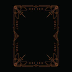 Luxury Vintage Artdeco Frame Border Design. Vector illustration