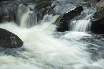 Rapids of the Fenton River in Mansfield, Connecticut.